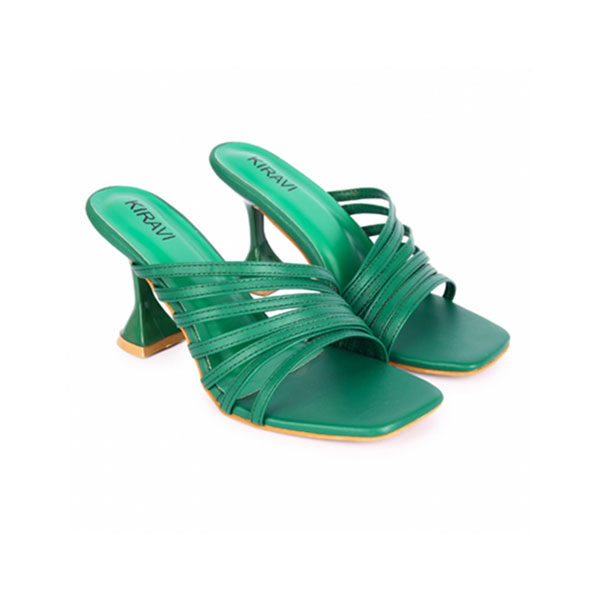Kiravi Green Multi Strap Heels